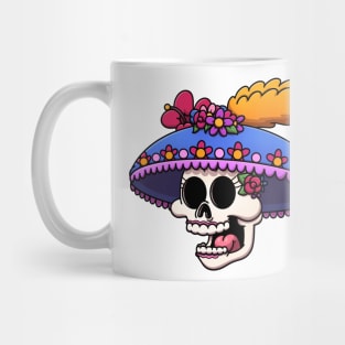 Day Of The Dead Mexican Catrina Skull Mug